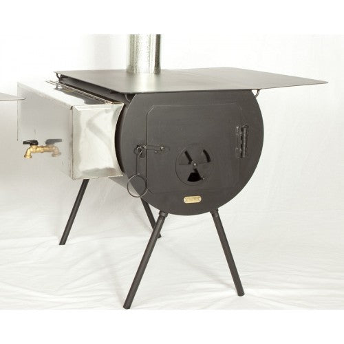 Canvas tent stoves top