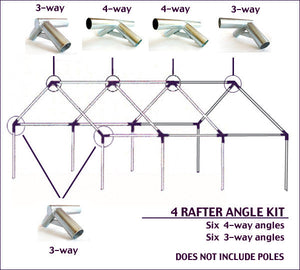 Canvas Tent and Wall Tent Angles, Joints, Brackets - to make frame