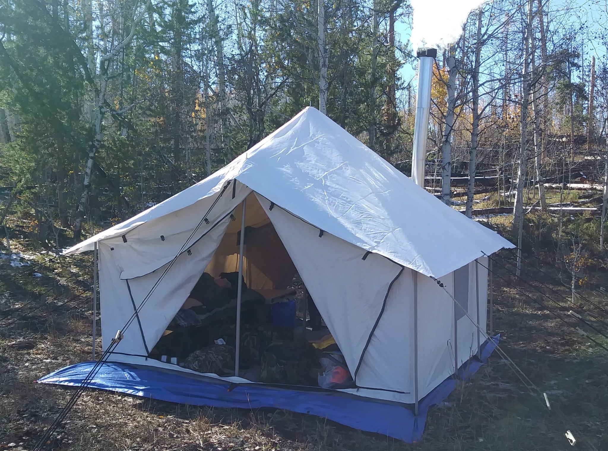 schaduw tent Selkirk Spike Tent Package Tent, Frame, Floor, Fly, Stove