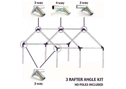 Canvas Tent and Wall Tent Angles, Joints, Brackets - to make frame
