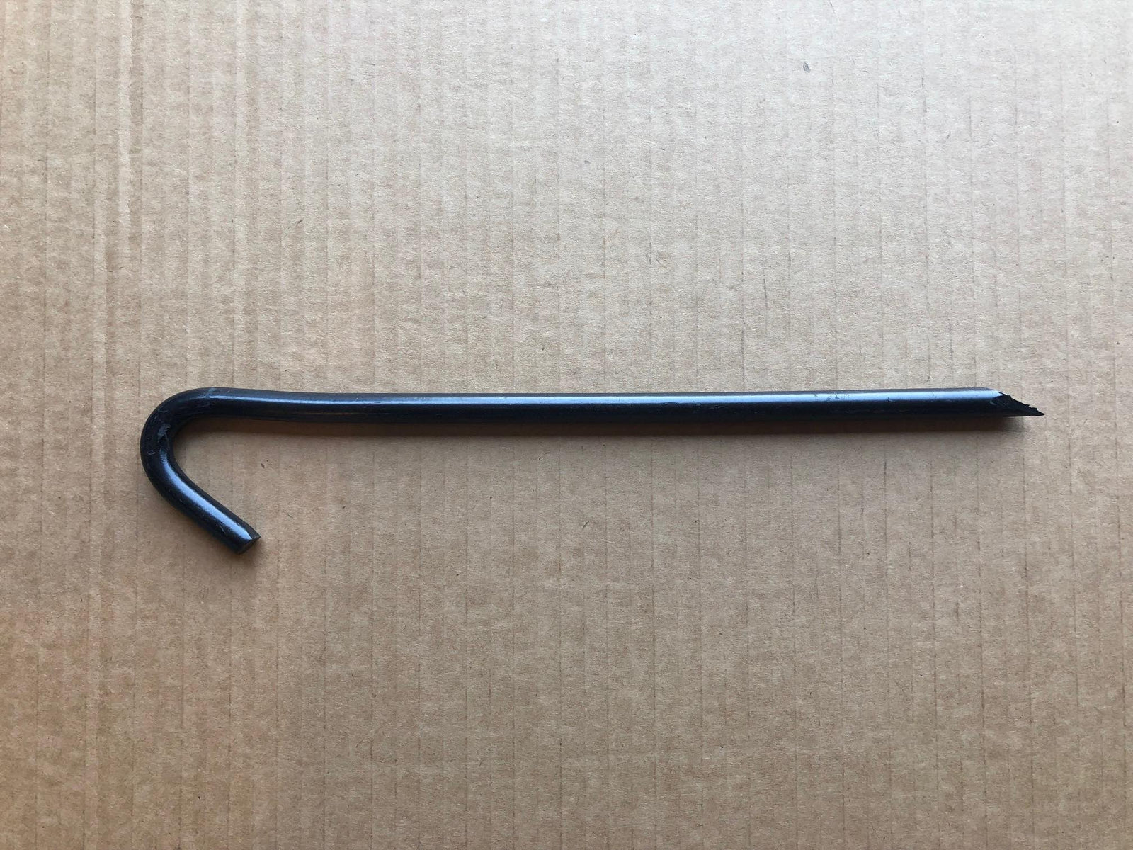 12" Black Steel Tent Stake