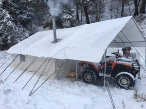 Canvas Winter Tents with Frame, Fly, and Stove