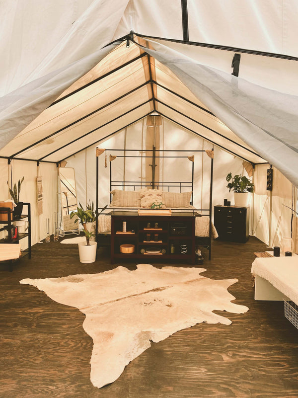 Glamping Tent and Angle Kit To Make A Frame 8x10 & 3 Rafter Angle Kit / 6' Sidewall