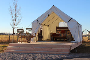 Glamping Tent on Wooden Deck