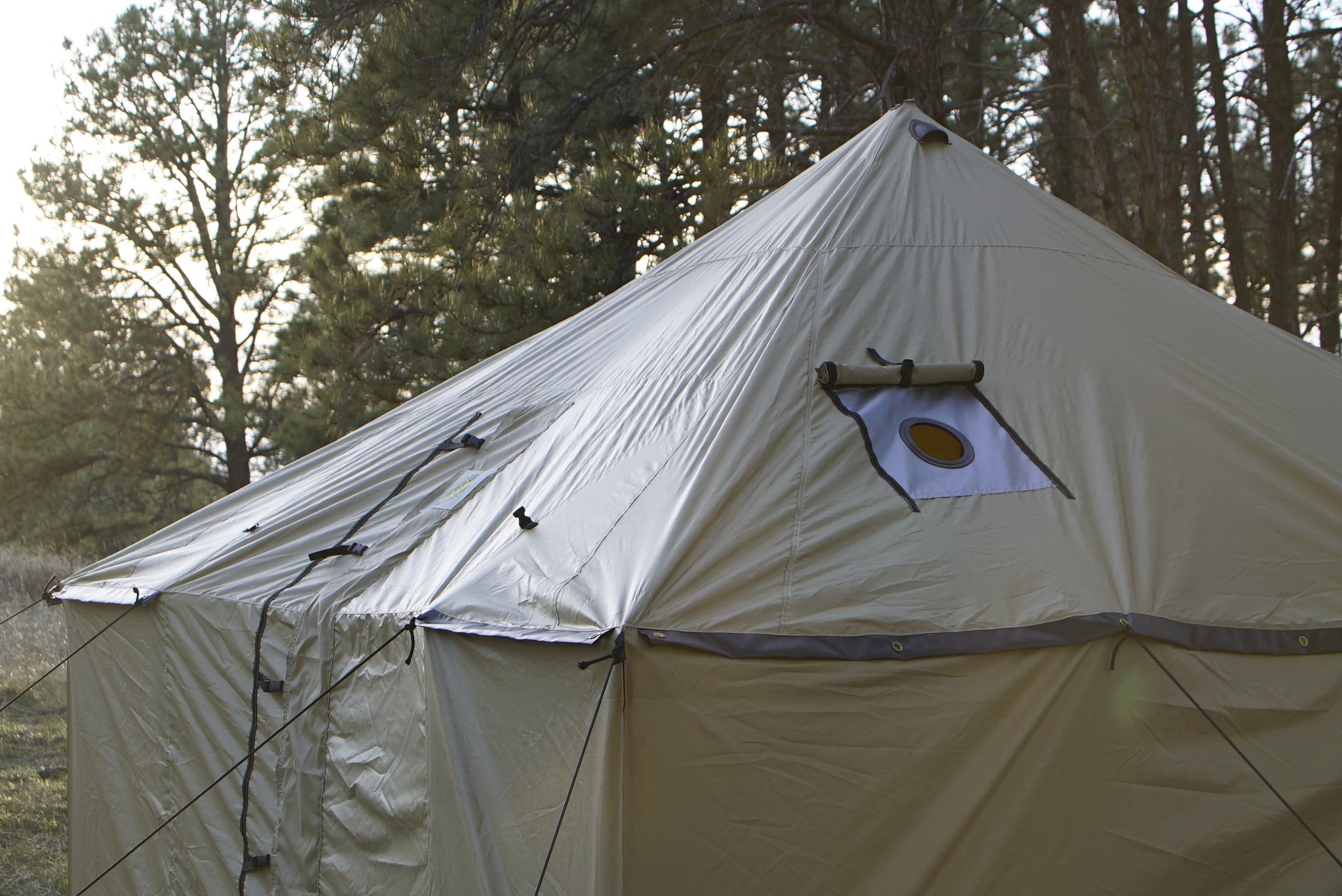 Montana Canvas Spike Tent Showing Stove Jack Location