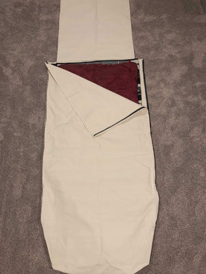 Canvas Bedroll with sleeping bag and flap