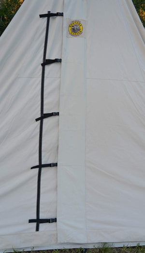 Front Door of Range Tent with Buckles and Straps