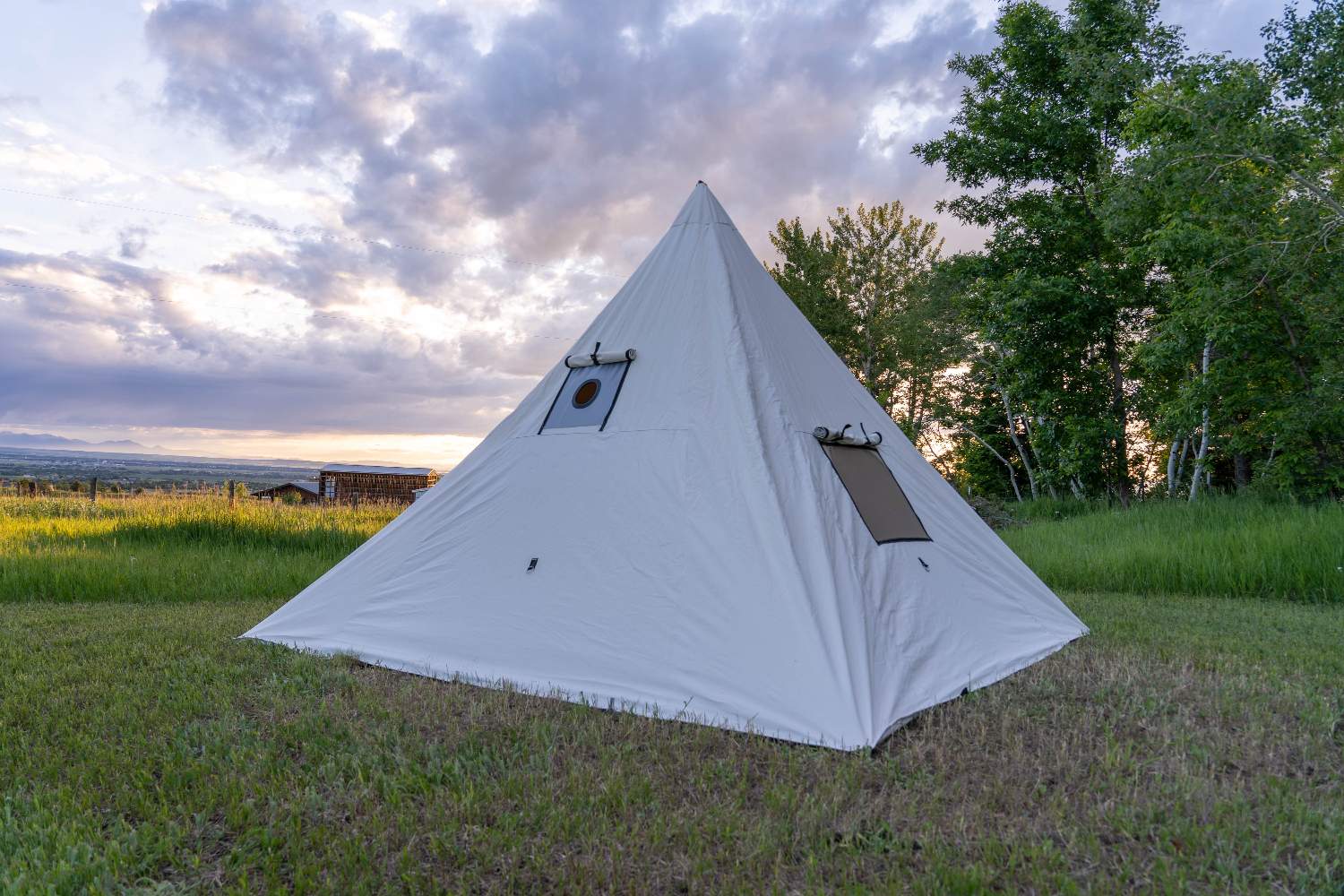 Canvas Range Tent with Stove Jack and Window