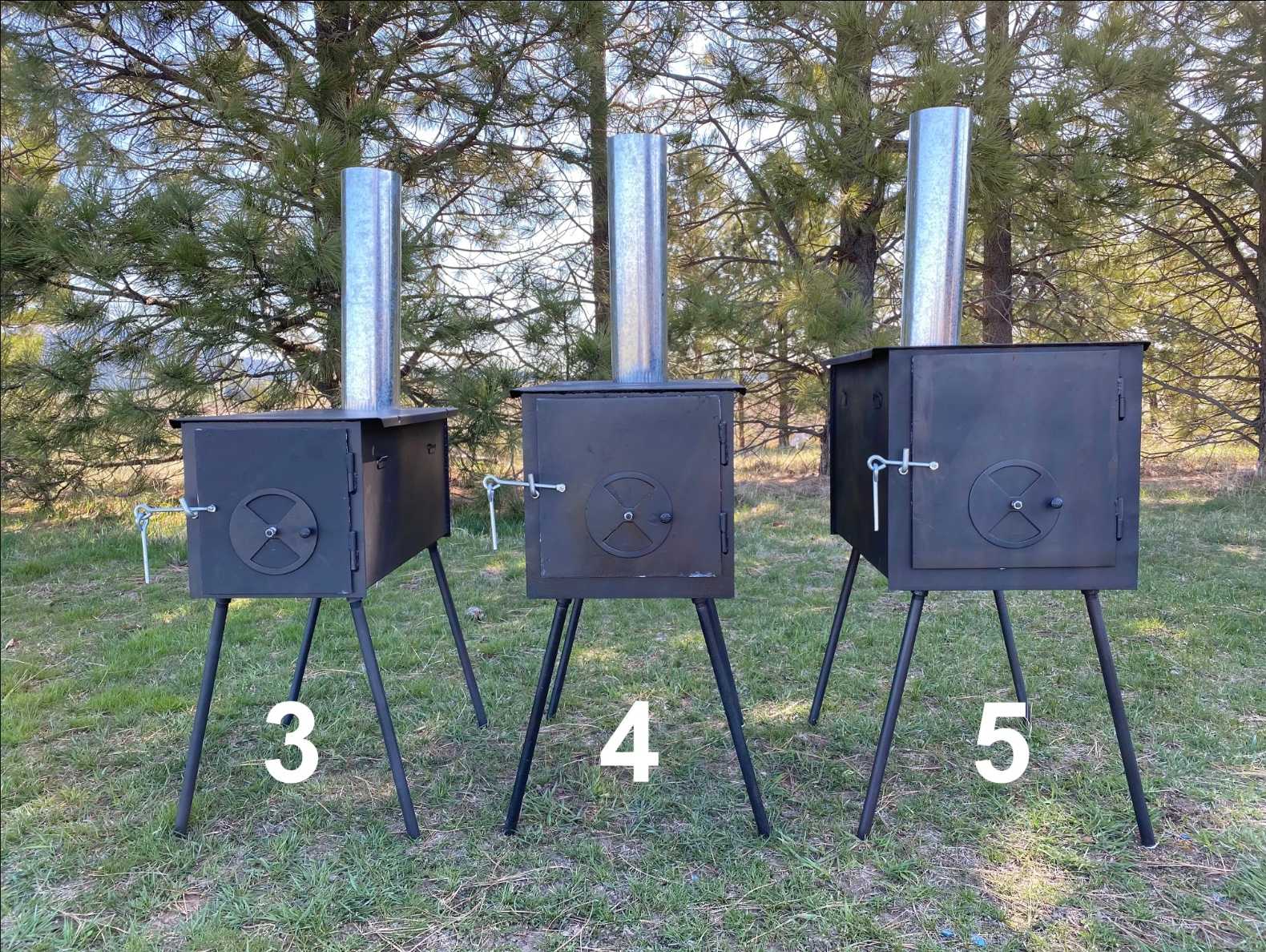 3 Sizes of Wood Burning Stoves for Canvas Tents