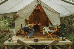 Glamping Tent on Wood Platform