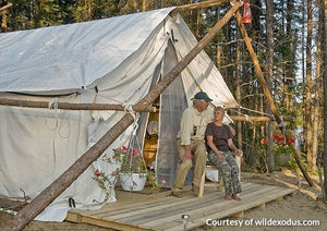 Glamping Tent on Wood Platform