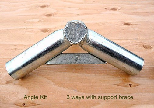 tent supports Fixed Steel and Aluminum Angle Kits – 110º Peak and 125º Eave Angles