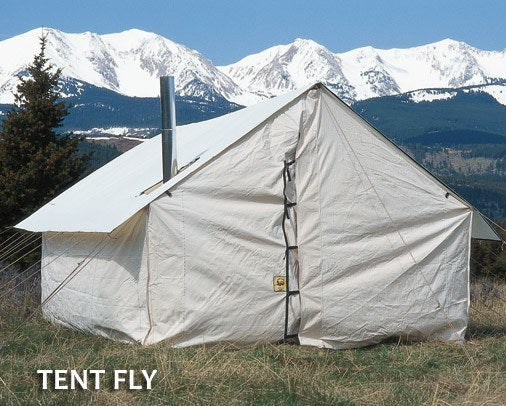 Wilderness Canvas Wall Tent Package - Tent, Fly, Stove, & Angle Kit
