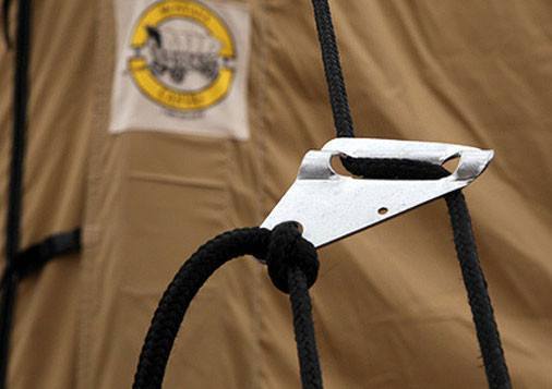 Tent Accessories - Fly Rope 200' And 12 Metal Tensioners